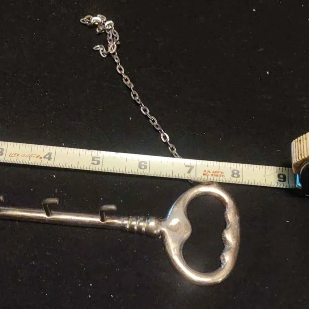 Vintage Brass Toned Skeleton Key Holder